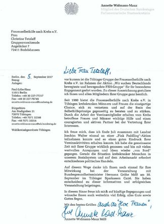 Schreiben von Frau Annette Widmann-Mauz, MdB, 2017, als PDF-Datei